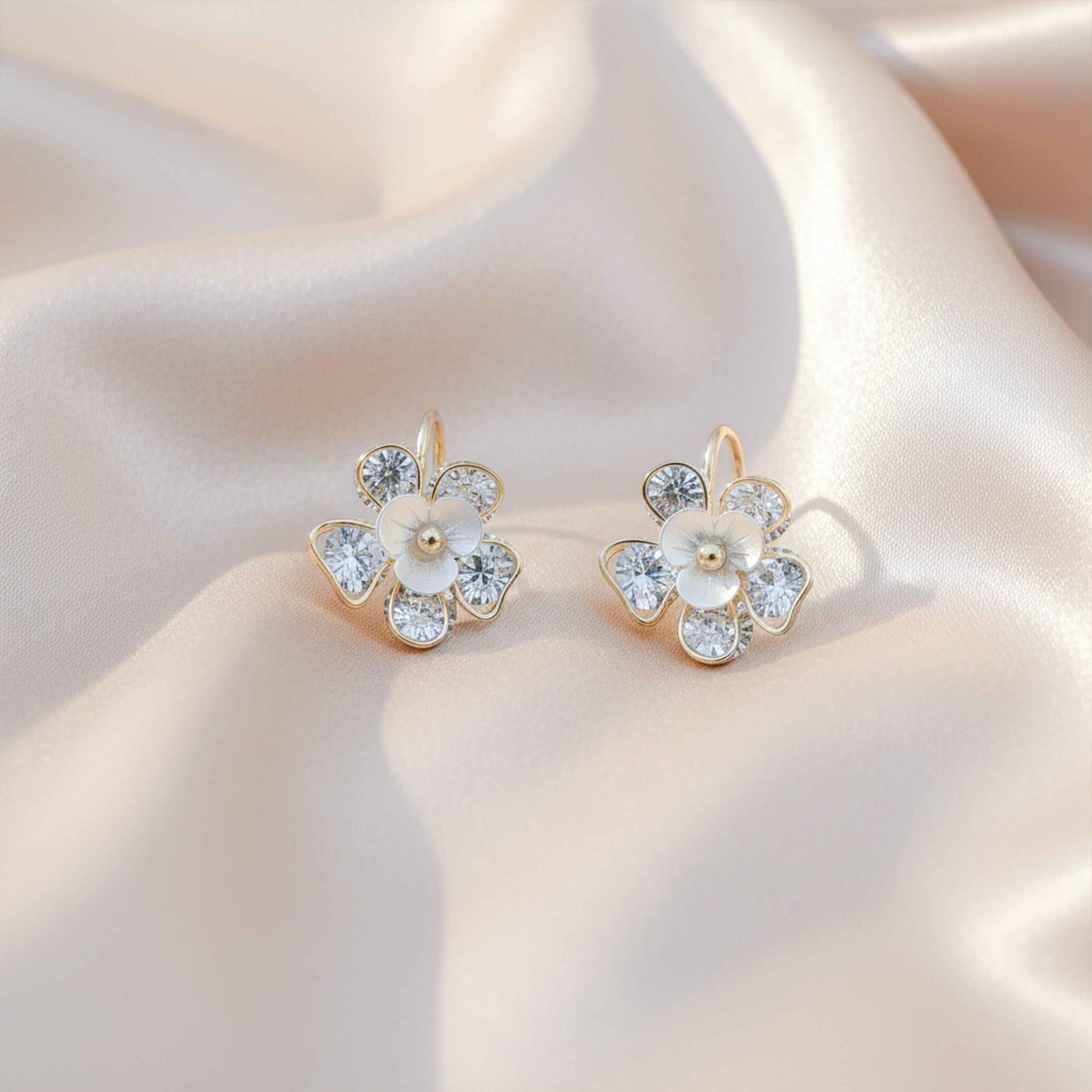 Bloom Crystal Floral Earrings GWE -99