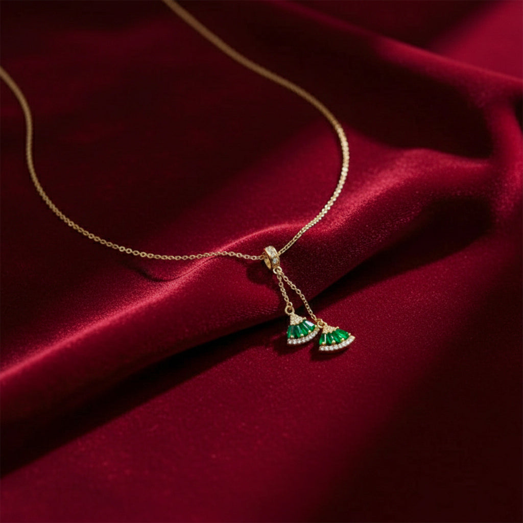 Dangling Fan Charm Women Neckless GWN -95