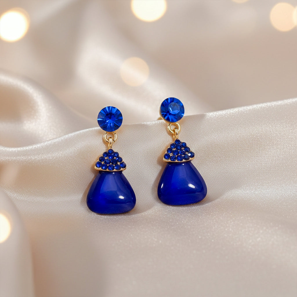 Royal Blue Teardrop Earrings GWE -215