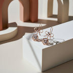 Rose Gold Bow Earrings GWE -120