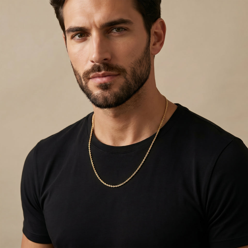 Men’s Gold Tone Rope Chain GMC -30