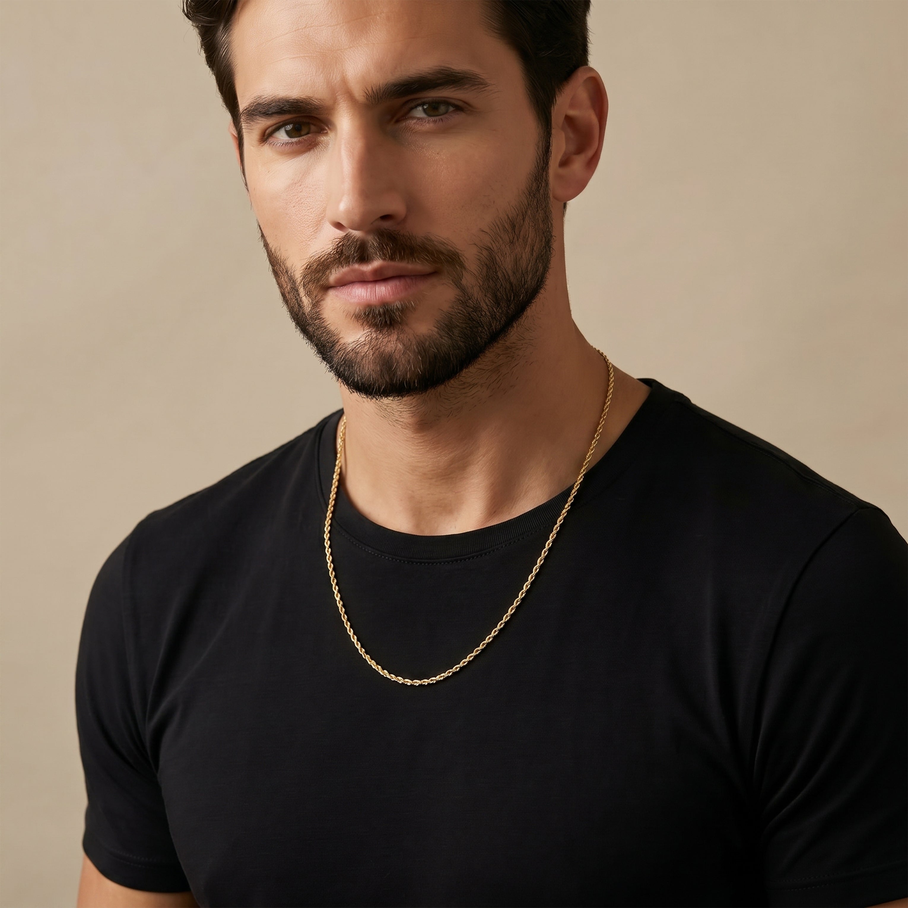 Men’s Gold Tone Rope Chain GMC -30