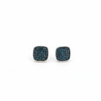 Blue Square Stud Earrings GWE -114