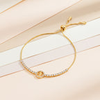 Gold Lucky Symbol Adjustable Bracelet GWB -108