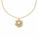 Golden Floral Necklace GWN -40