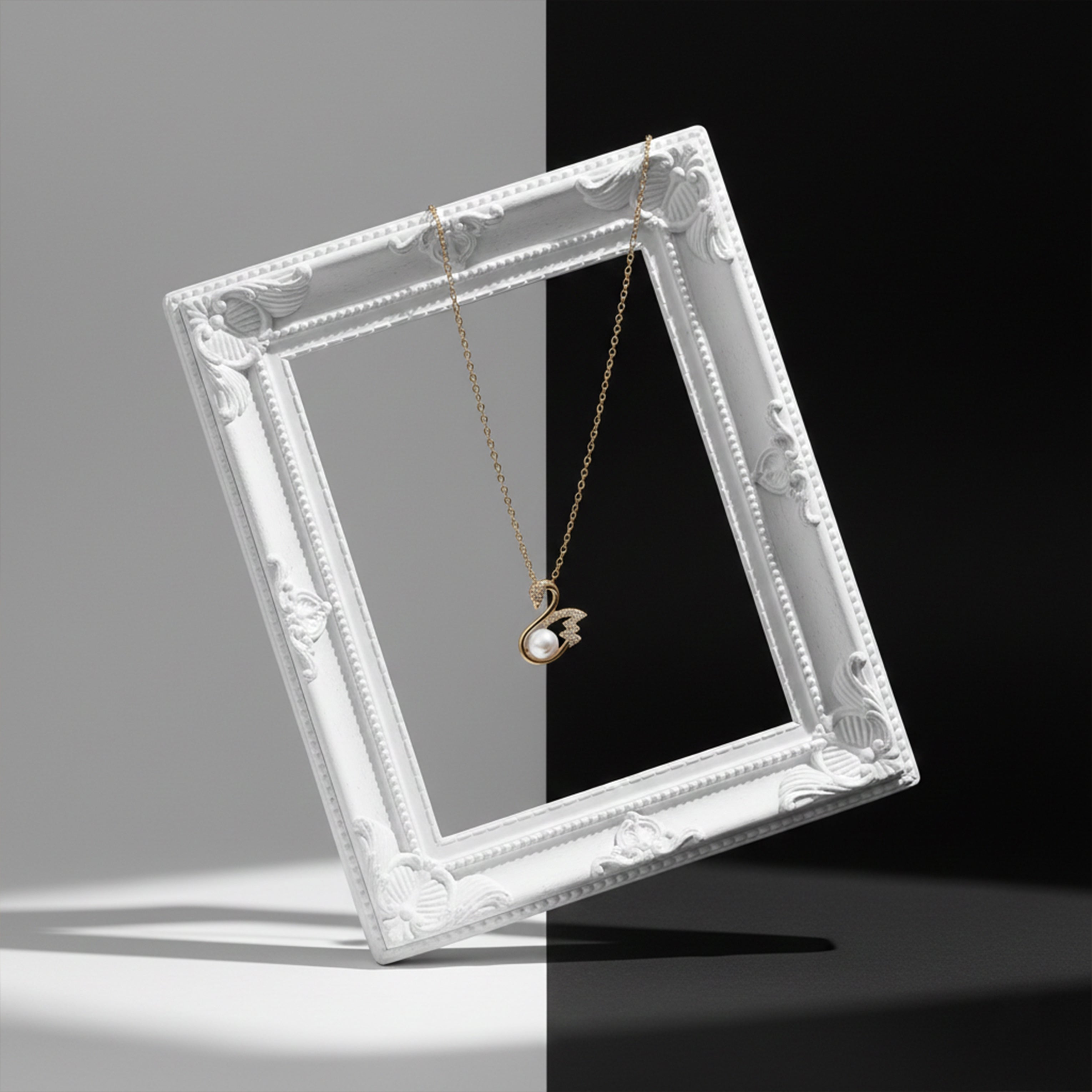 Golden Swan Pearl Pendant Necklace GWN -35