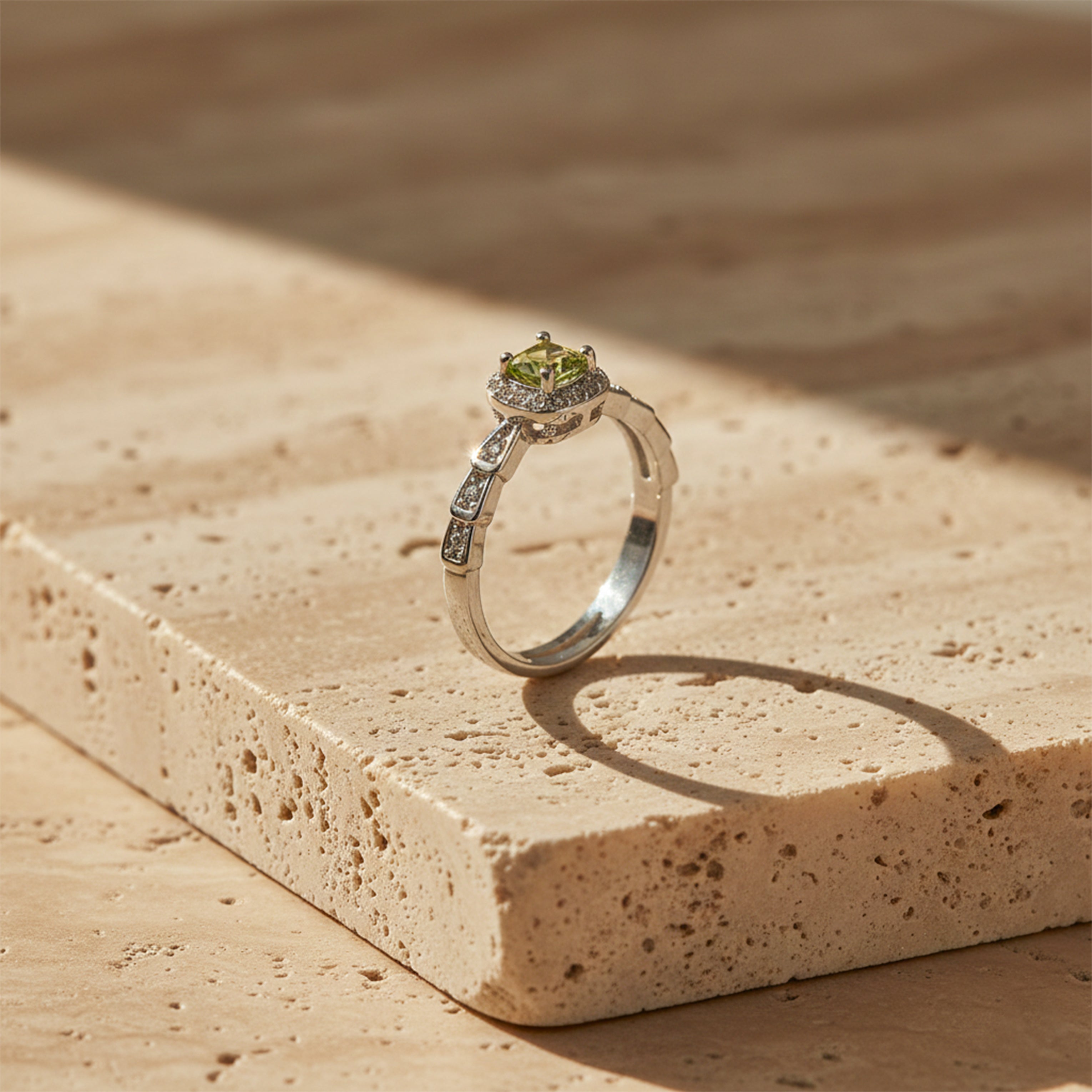 Emerald Glow Halo Ring GWR -39