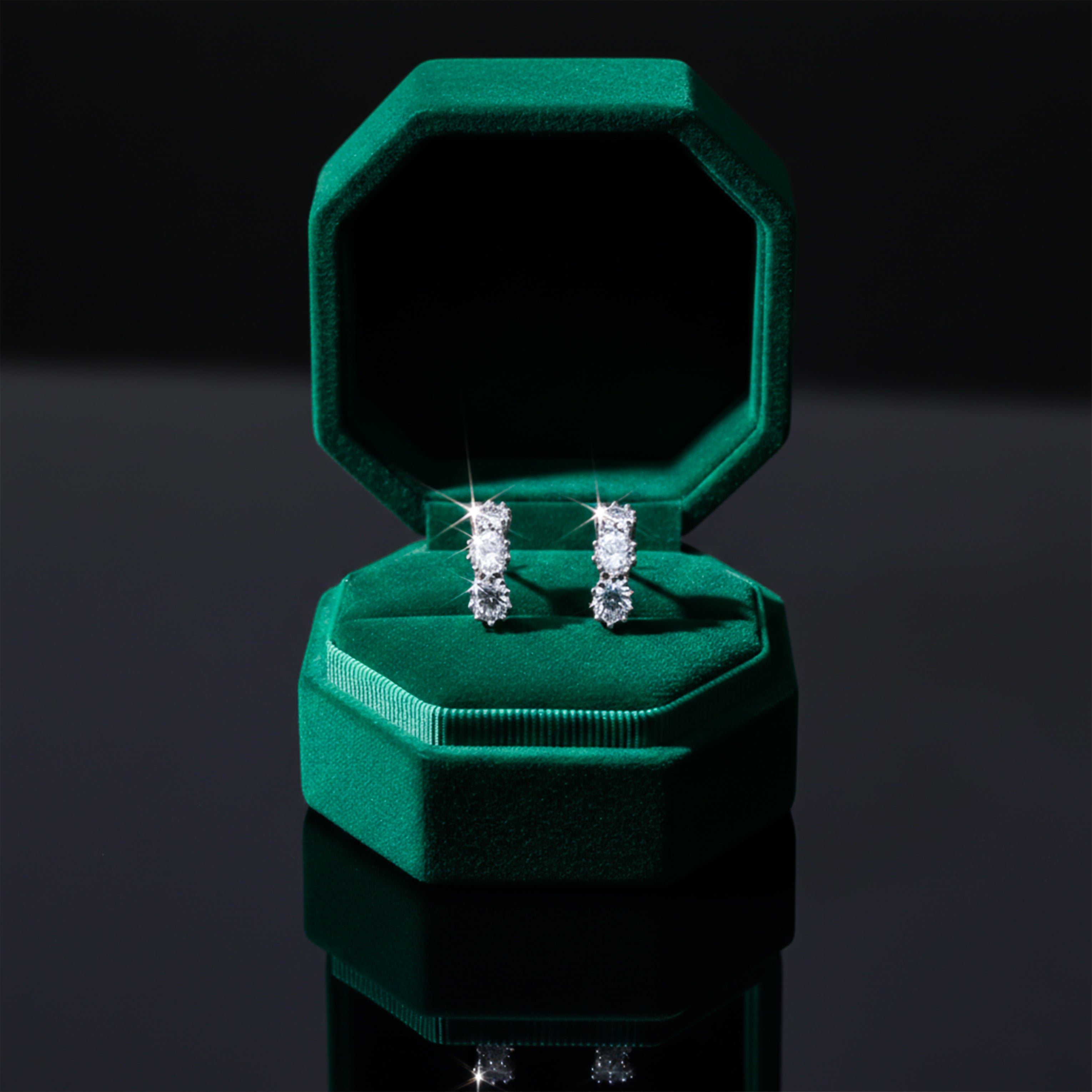 Crystal Cascade Stud Earrings GWE -88