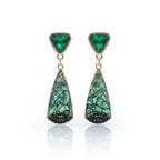 Emerald Mosaic Drop Earrings GWE -242