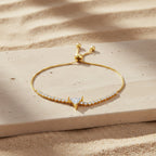 Gold Triangle Solitaire Bracelet GWB -111