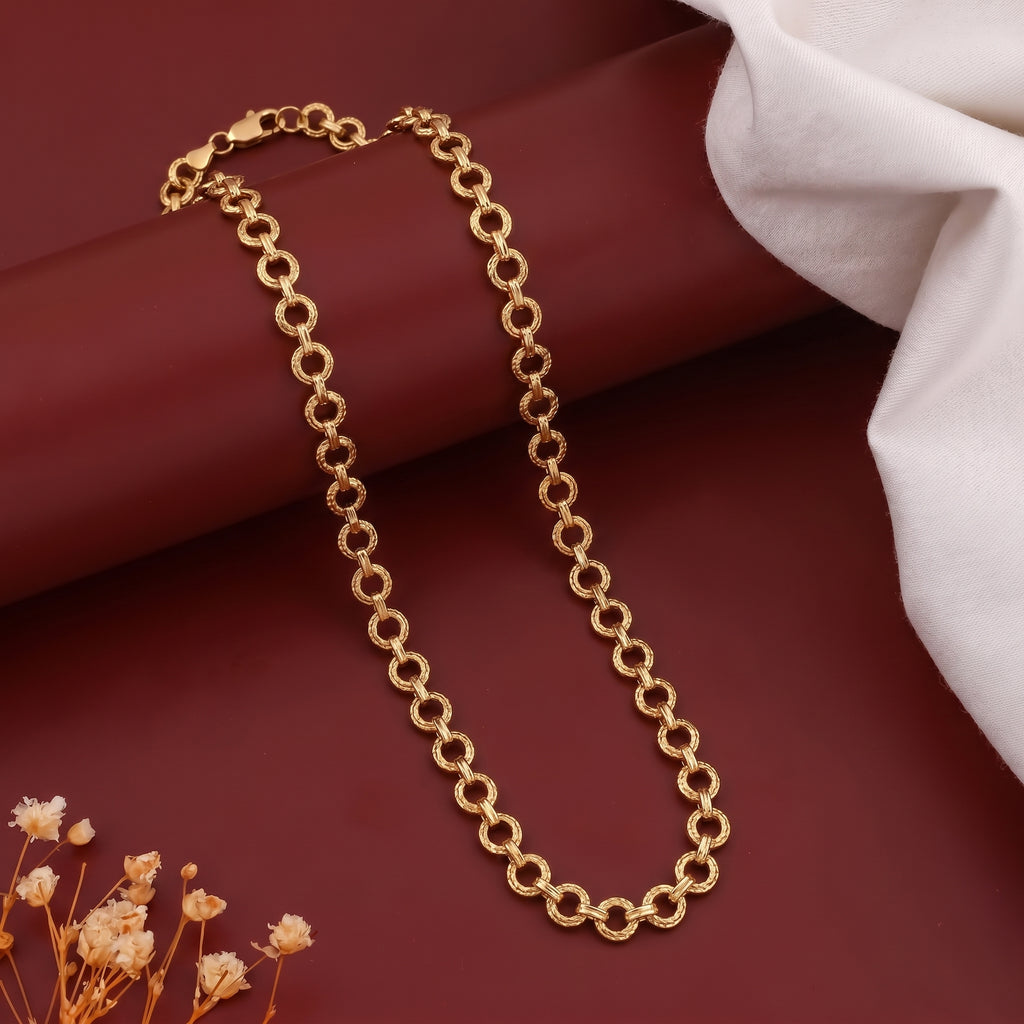 Men’s Gold Tone Classic Round Link Chain GMC -21