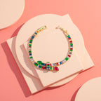 Rainbow Baguette Charm Bracelet GWB -128