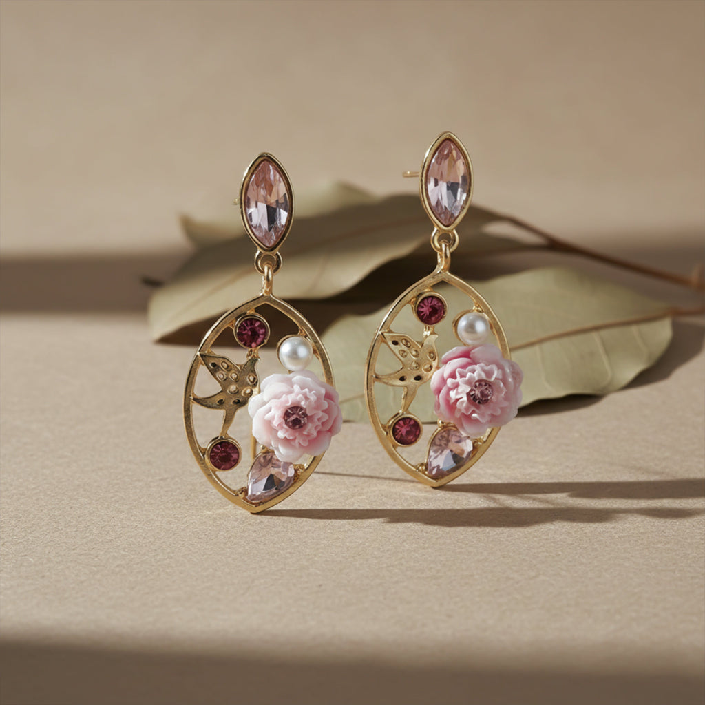 Blush Bloom Earrings GWE -181