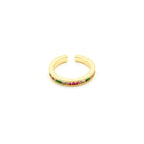 Golden Rainbow Charm Band Ring GWR -53