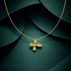 Petal Crystal Pendant Necklace GWN -143