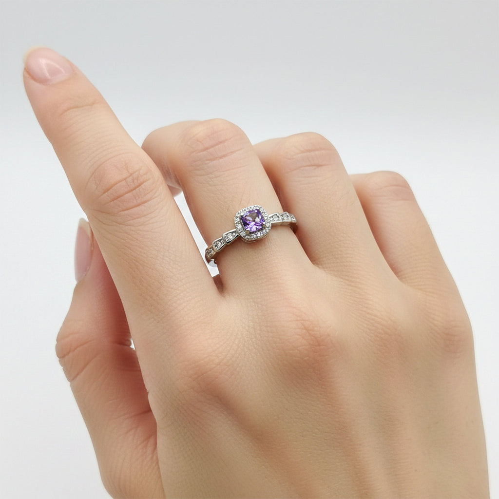 Lavender Halo Adjustable Ring GWR -41