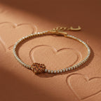 Golden Heart Tennis Bracelet GWB -99