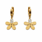 Golden Floral Drop Earrings GWE -79
