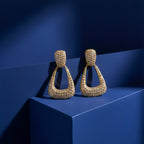Gold Tone Crystal Earrings GWE -135