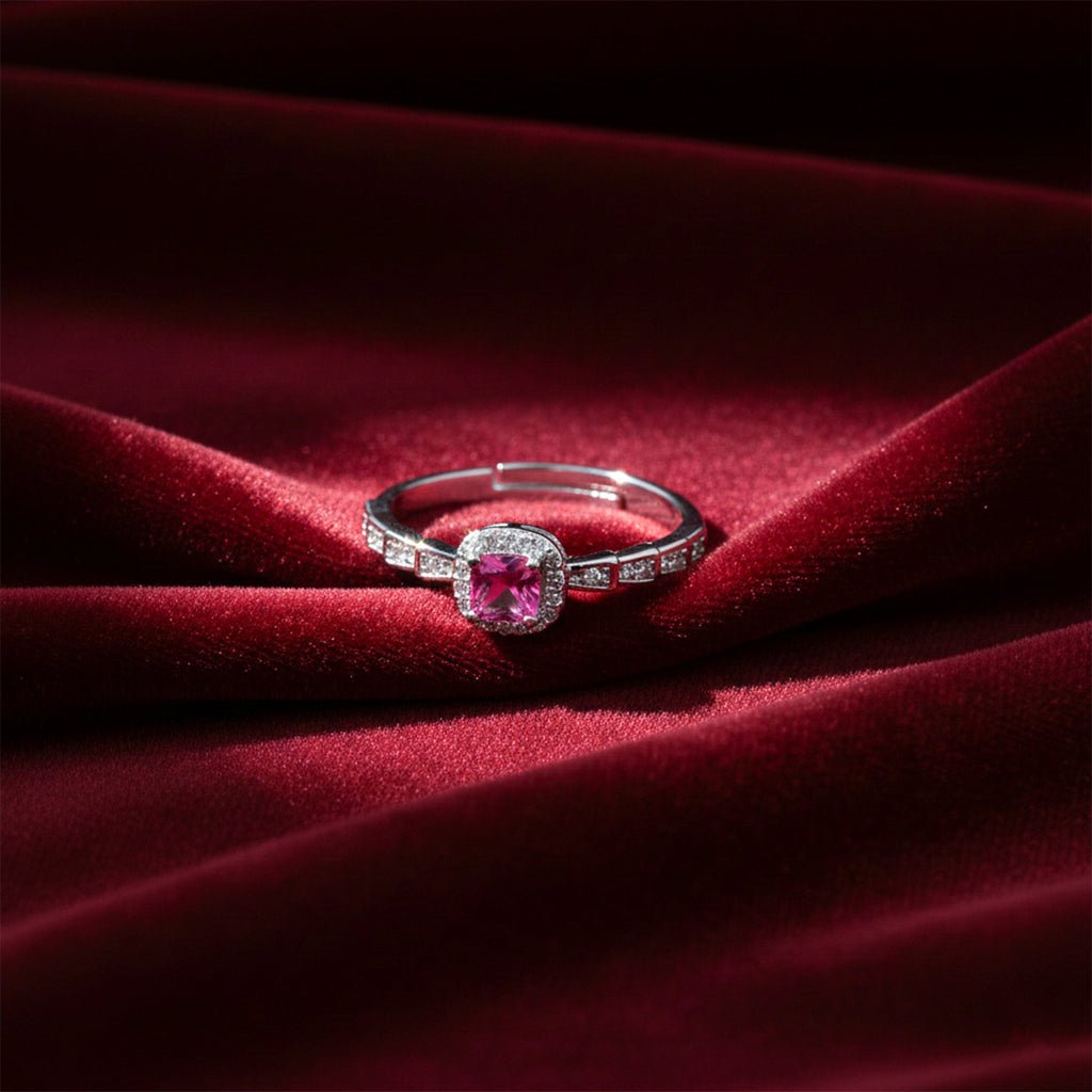 Royal Pink Halo Ring GWR -38