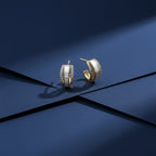 Mother-of-Pearl Crystal Hoop Earrings GWE -158