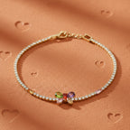 Multicolor Floral Tennis Bracelet GWB -102