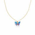 Aurora Butterfly Pendant Necklace in Gold Finish GWN -155