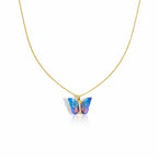 Aurora Butterfly Pendant Necklace in Gold Finish GWN -155
