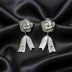 Silver Bloom Drop Earrings GWE -65