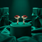 Red Lips Crystal Drop Earrings GWE -98