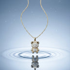 Bear Crystal Pendant Necklace GWN -133