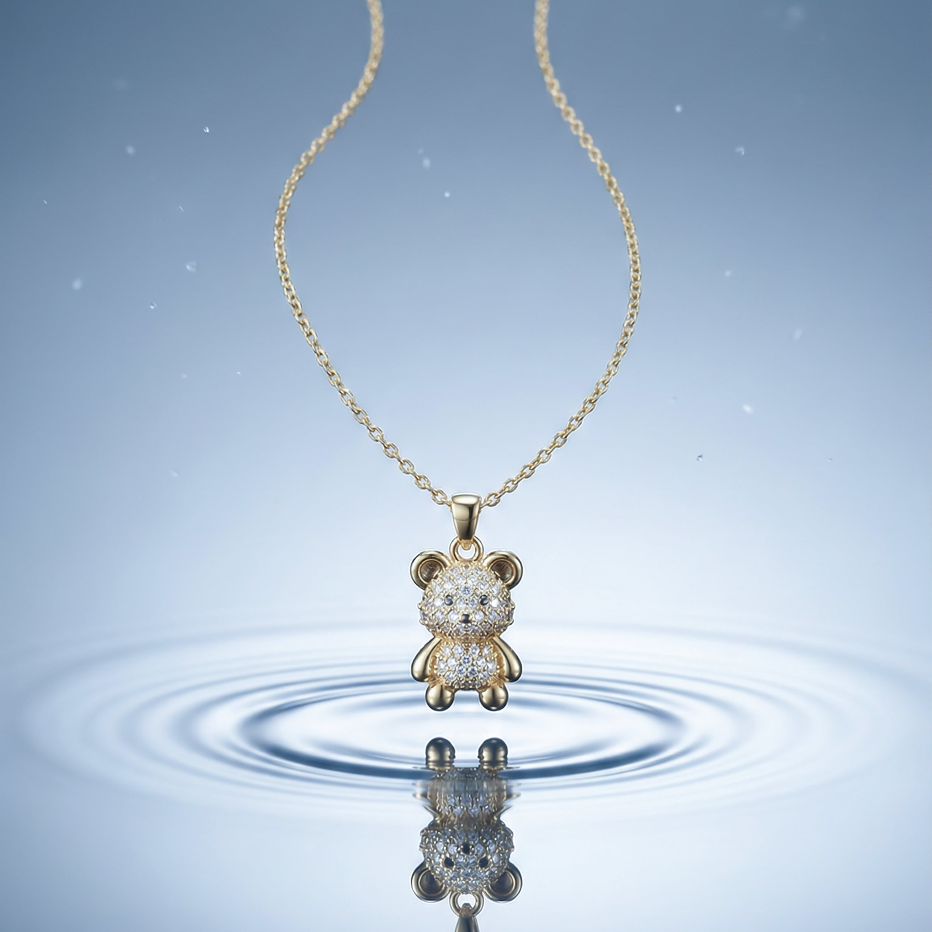 Bear Crystal Pendant Necklace GWN -133