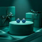 Midnight Blue Pavé Stud Earrings GWE -95