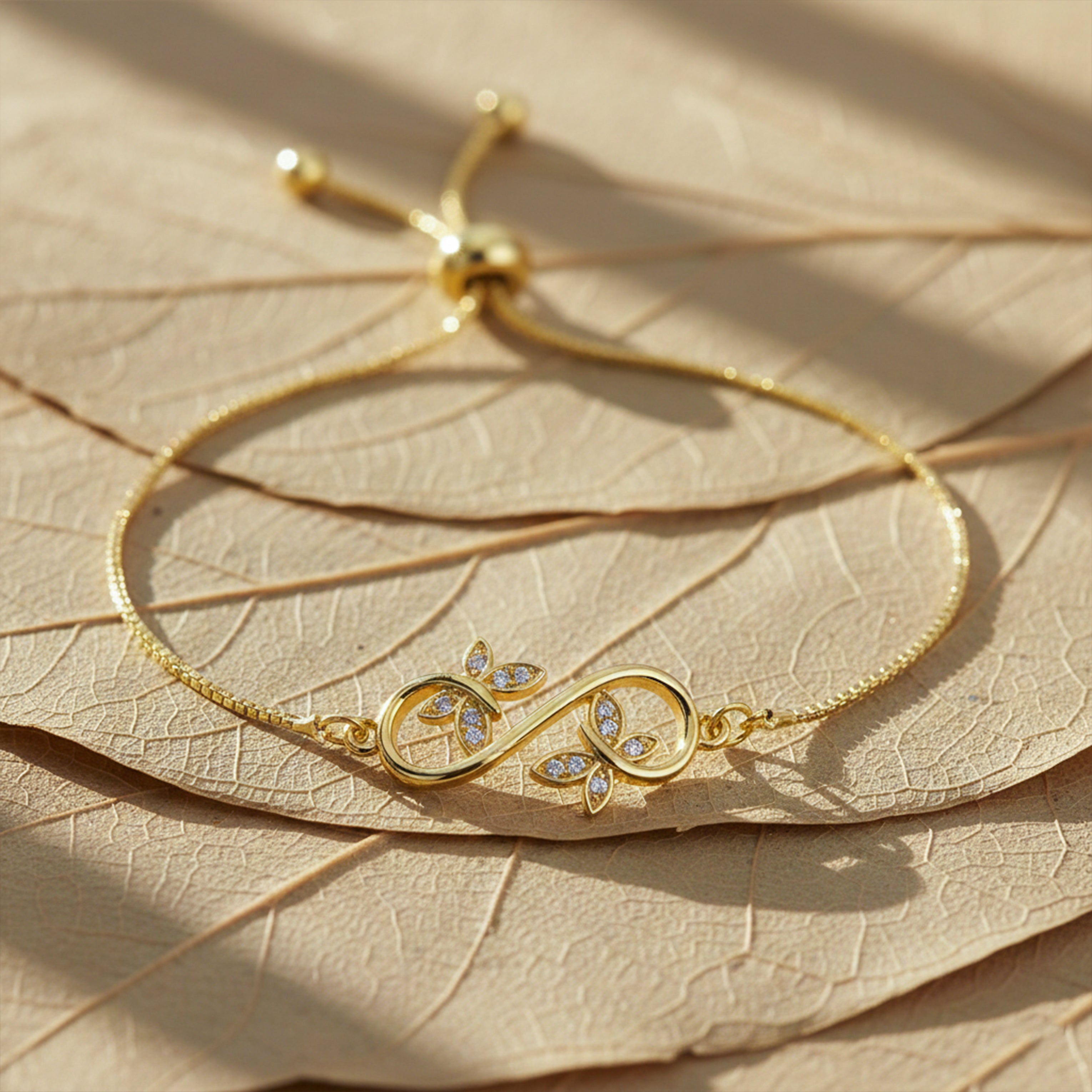 Gold Initial Adjustable Bracelet GWB -166
