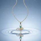 Multicolor Butterfly CZ Gold Necklace GWN -137