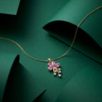 Floral Drop Pendant Necklace GWN -119