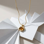 Amber Gold Pendant Necklace GWN -66