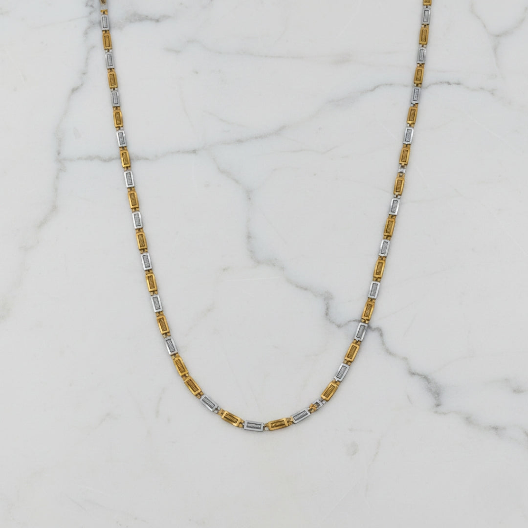 Men’s Dual-Tone Gold & Silver Link Chain GMC -4