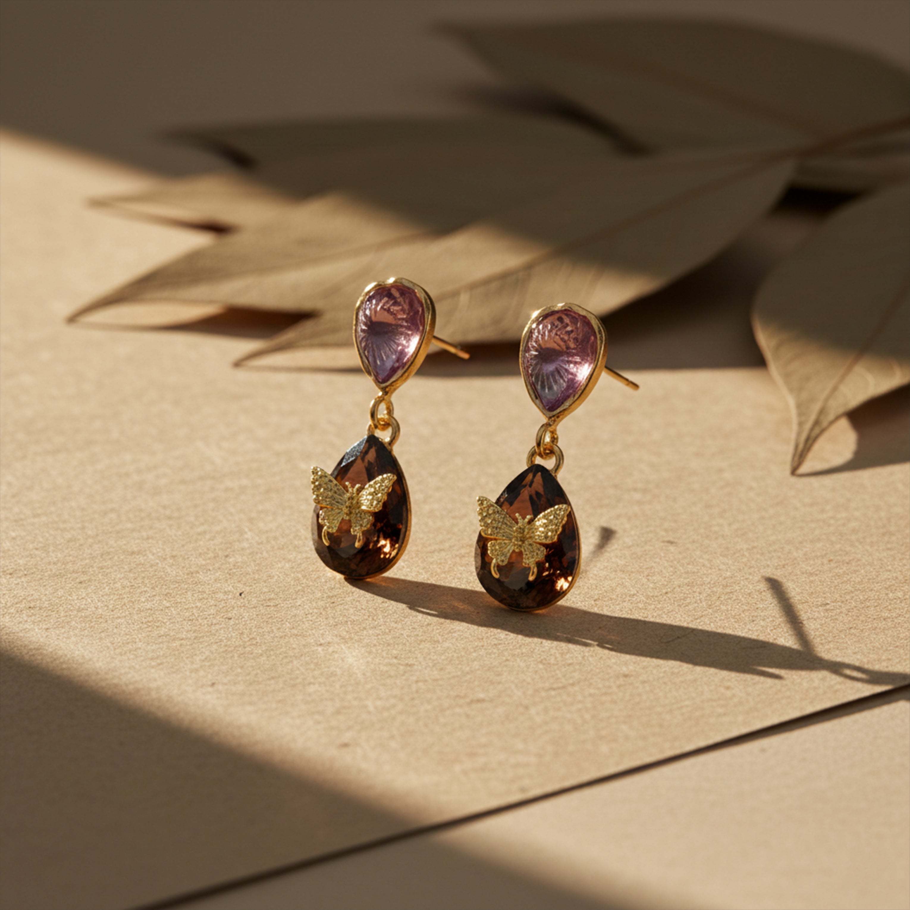 Butterfly Teardrop Earrings GWE -221
