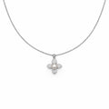 Silver Pearl Blossom Charm Necklace GWN -54
