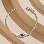 Blue Evil Eye Tennis Bracelet GWB -124