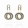 Royal Noir Crystal Drop Earrings GWE -162