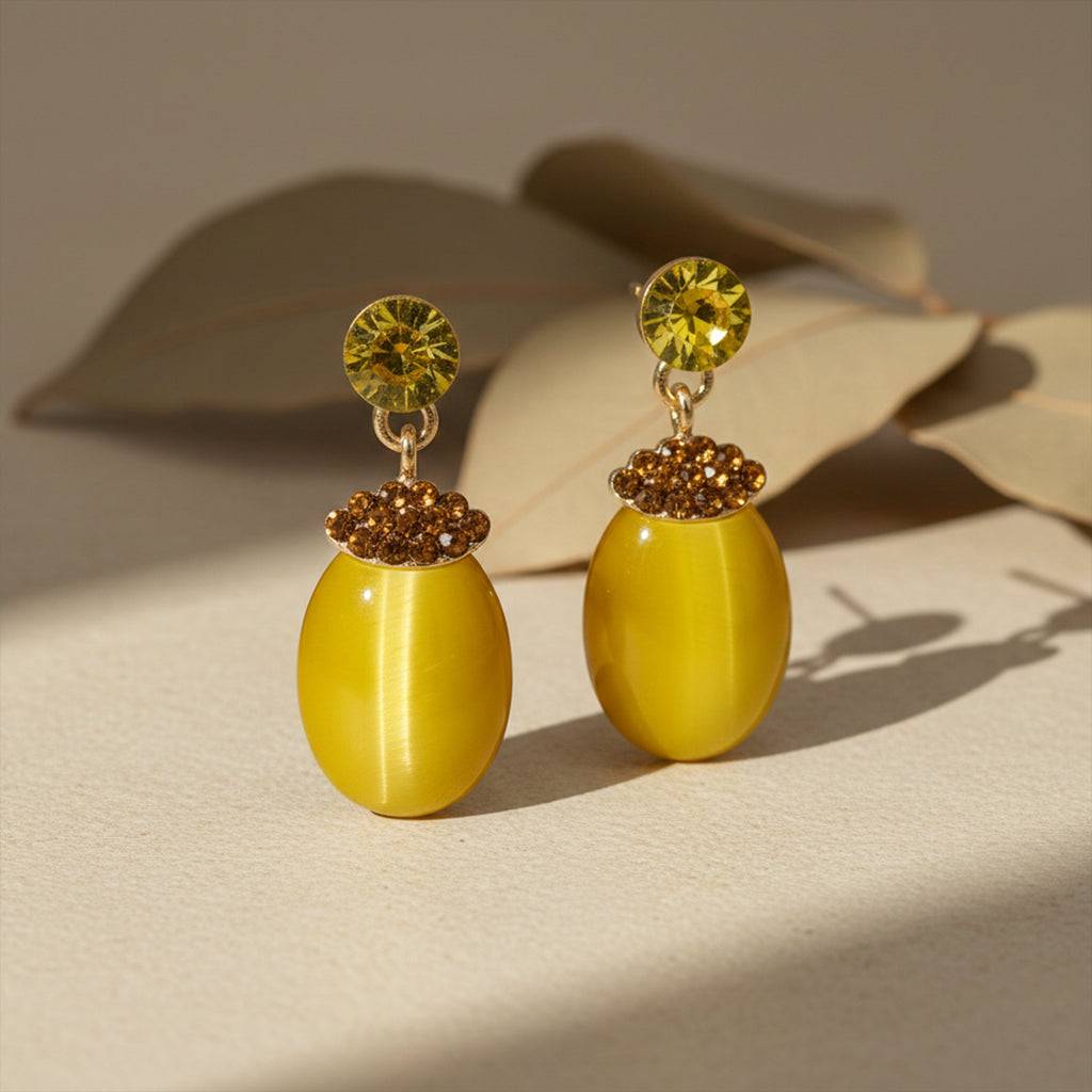 Mustard Yellow Earrings GWE -210