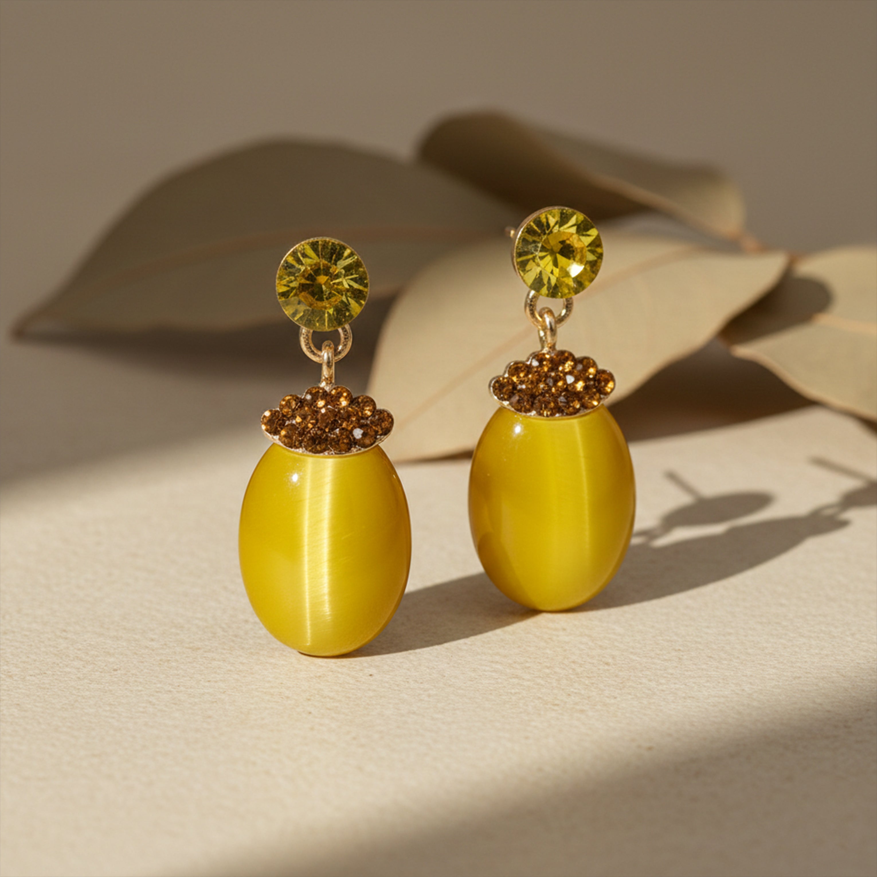 Mustard Yellow Earrings GWE -210