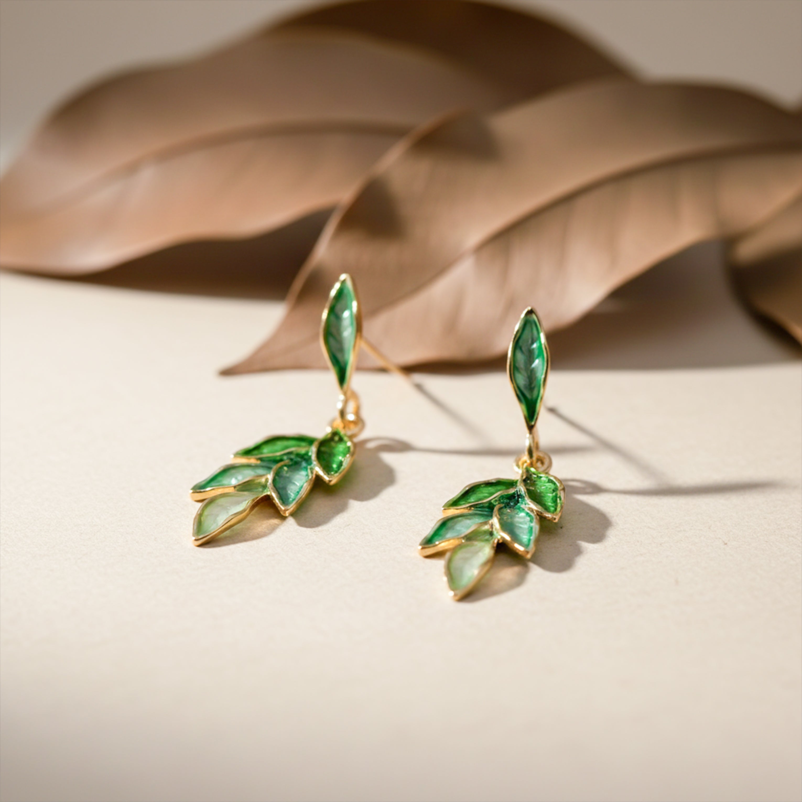 Green Leaf Earrings GWE -194