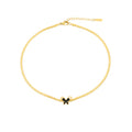 Gold Butterfly Choker Necklace GWN -72