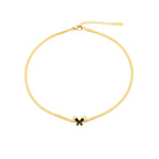 Gold Butterfly Choker Necklace GWN -72