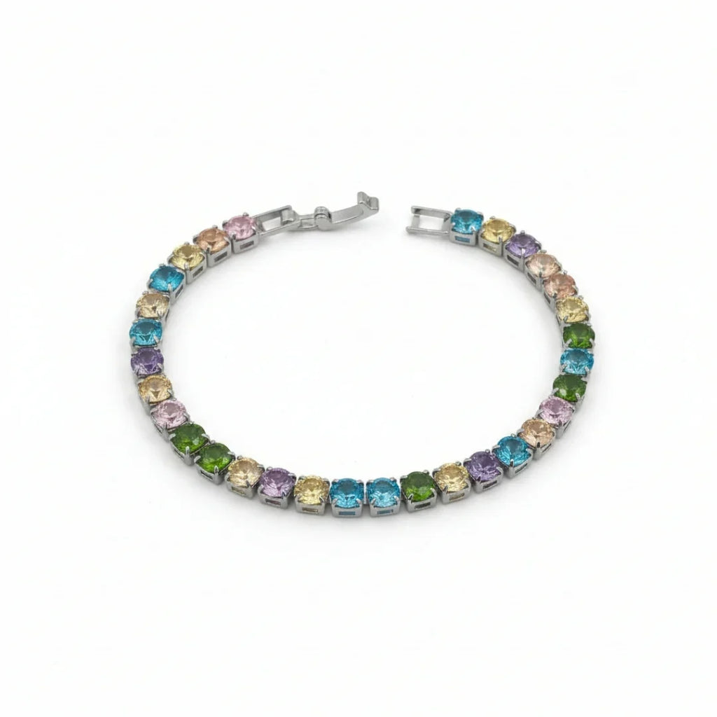Multicolour Big Diamond tennis bracelet GWB -54