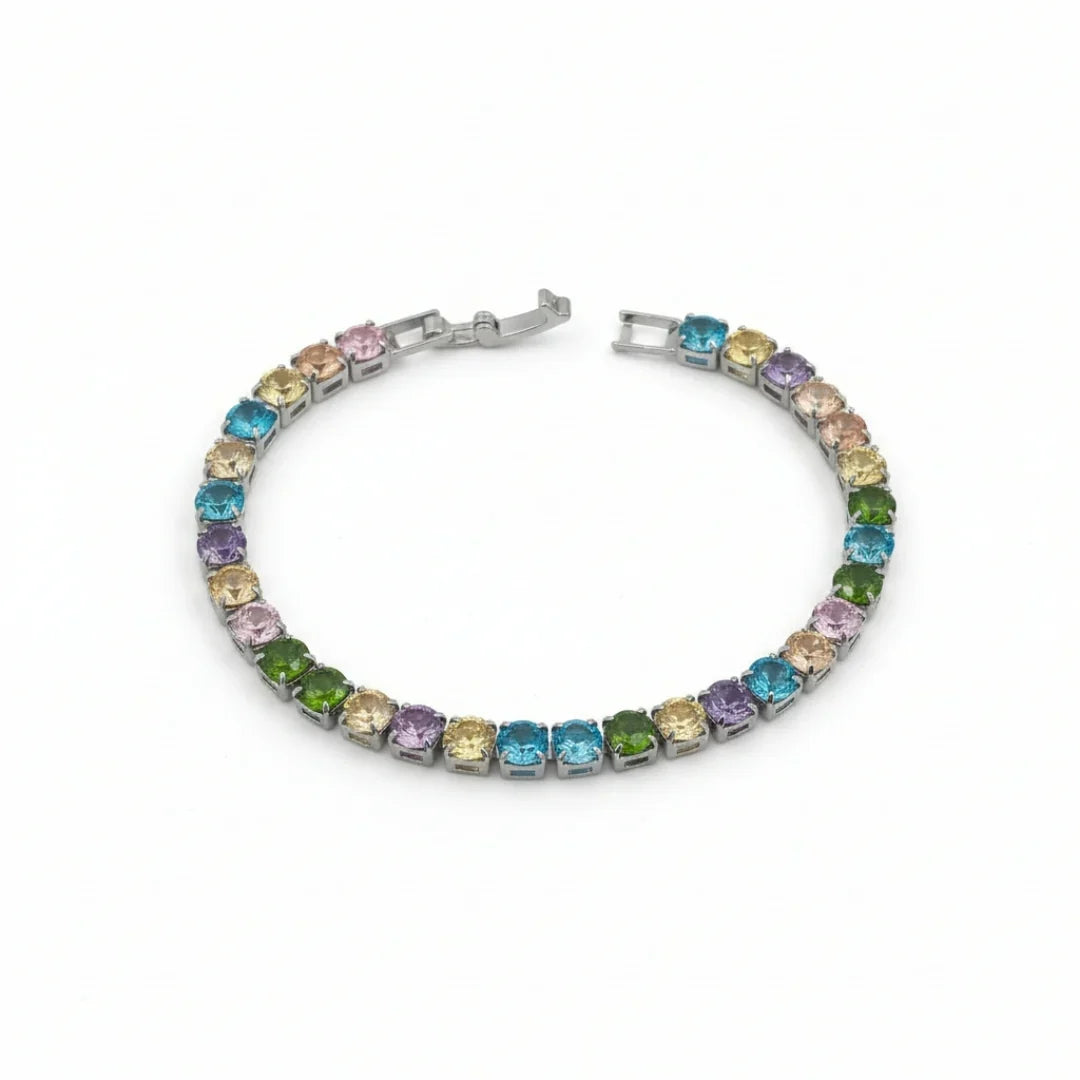 Multicolour Big Diamond tennis bracelet GWB -54