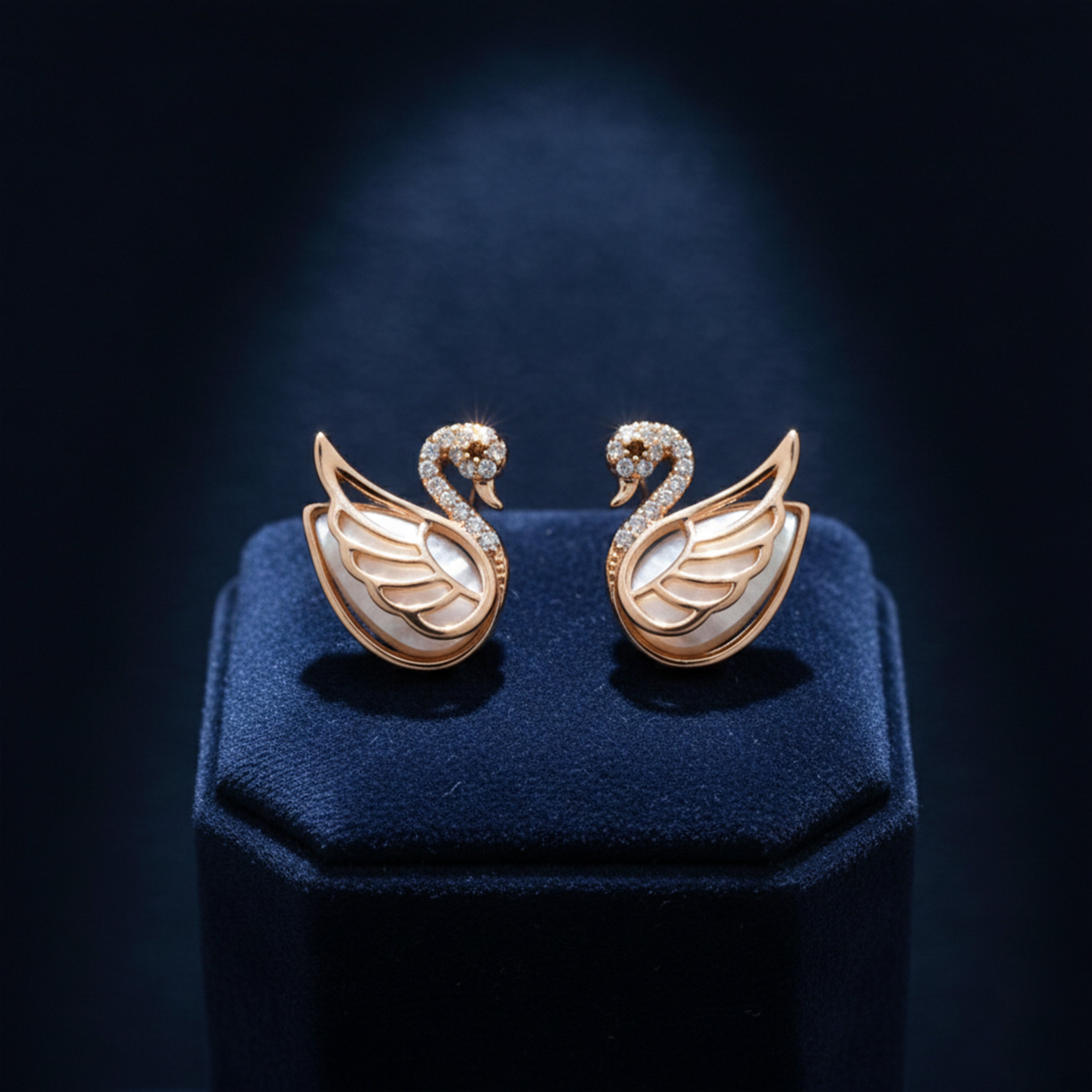 Swan Crystal Stud Earrings GWE -91
